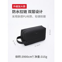 나일론 골프 핸드백 남녀 클러치 파우치 손잡이 도트백, 블랙