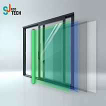 썬샵 국내생산 무점착필름 1mX5m 암막필름 단열시트지 자외선차단 냉열차단, 투명진블랙5m