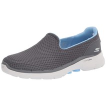 Skechers 여성용 고 워크 6-빅 스플래시 스니커즈 그레이/블루.