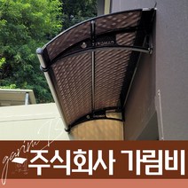 550X8700 출입구비가림 플라스틱처마 브라켓 렉산바 차양시스템 계단캐노피 주차장, 회색틀 그린렉산