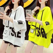 TANC 여름신상 여성 반팔티 면티 후드 티셔츠 빅사이즈