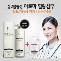 [지루성두피 탈모 관리 케어 식약처 기능성인증] 필립정 홍2 아로마 힐링 샴푸 대용량 1000ml, 2개