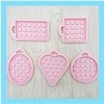 와플팬 실리콘 와플 몰드 비스킷 케이크 초콜릿 라운드 스퀘어 하트 수제 DIY 주방 바 베이킹 도구 액세, 02 Pink