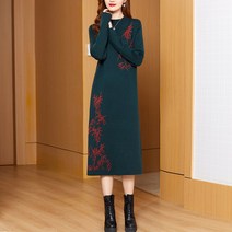 르엠마 긴팔원피스 긴팔롱원피스 봄원피스 여자니트 여성니트 중년원피스여성스웨터 스웨터 롱 니트 여자긴팔 롱원피스 가을원피스 롱니트 겨울원피스 원피스 80701(1)