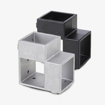 각파이프조인트 각관 연결 브라켓 50mm 쪼인트 앵글 사각 기둥 스틸 정자, 조인트 50 은색 4개