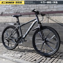 27.5인치 자전거 알루미늄 산악 오프로드 입문용 mtb자전거, 24단, 24인치, 얼티밋 에디션/그레이-블랙  텐 블레이드 휠