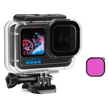 방수 케이스 GoPro Hero 11 10 9 Black 부속품 60m 다이빙 하우징 커버 보호자 수중 쉘 go pro 카메라, [04] Case with Filter-2