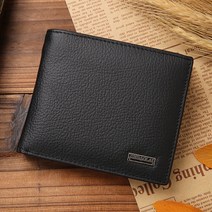 남자명품시계 가죽 지갑 프리미엄 제품 소 짧은 검은 색 Walet Portefeuille Homme