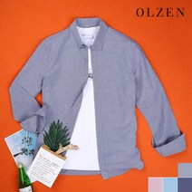 올젠 올젠(OLZEN) 린넨 깅엄 체크 이지케어 셔츠 ZOA2WC1301 LBL