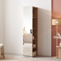 동서가구 이즈 비너스 600 거울측면장, 내추럴 거울좌측형 IFO048