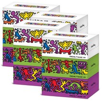 한예지 키스해링 플레이 미용티슈 150매, 3입