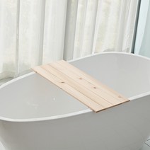 [우드플러스] 편백나무 욕조트레이 일반형(폭75cmX길이30cm), 원목색, 1개