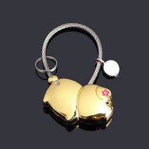 돼지 열쇠고리 와이어 자동차키홀더 열쇠걸이 승용차 오토바이