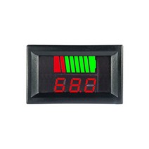 배터리테스터기 접지테스터기 자동차 배터리 충전 레벨 표시기 12V 24V 36V 48V 60V 72V 리튬 용량 측정기, 빨간_12V-72V