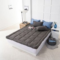 고밀도 워싱 7cm 두꺼운토퍼 슈퍼싱글 퀸 킹 구름토퍼 요토퍼, 차콜