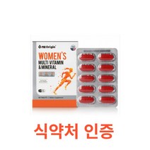 엔젯오리진 우먼즈 멀티비타민&미네랄 60정 여자 종합비타민 미네랄 영양제 영양 보충제 비타민B 1 2 6 12 컴플렉스 아연 엽산 비오틴 셀레늄 철분 포우먼 20대 30대 40대, 60캡슐X1개