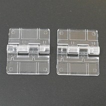 아크릴경첩 소 30X25MM 2개 플라스틱 가구 부속 부자재 서랍장손잡이 신발장손잡이 씽크대손잡이