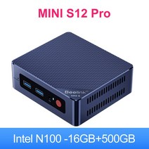 Beelink 데스크탑 미니 컴퓨터 지지대 S12 프로 인텔 N100 세대 N95 PC GK J4125 SSD NVME AK3V, 03 Intel N100 16G500G_01 미국