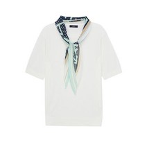 20SS 헤지스레이디스 HSSW0B402WT 화이트 단색 면 반팔니트