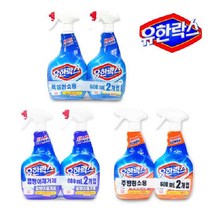 주방청소 유한락스 600ml+600ml 곰팡이제거제 택1 욕실청소 3종, 유한락스 욕실청소용 600ml+600ml