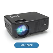 신제품 미니 빔 프로젝터 고성능 AS Everycom-M8 1080P 미니 LED 홈 시네마 비디오 프로젝터 풀 HD 5500 루멘 5G 와이파이 멀티 스크린 스마트 폰 LCD, [01] M8 1080P