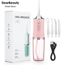 워터칫솔 구강 세정기 휴대용 물치실 구강세척기 irrigator 치과 워터 제트 치아 미백 청소기 water flosser irrigator for tooth water for, 초록