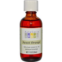 Aura Cacia 100% 퓨어 에센셜 오일 브라이트닝 스위트 오렌지 59ml, 1개