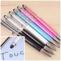 위월천 반짝반짝 비즈 스마트폰 터치볼펜 휴대폰터치펜 볼펜터치펜 터치볼펜