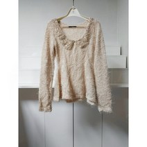 [어썸블루] 골드 스팽글 플레어 푸들 니트 NA-N