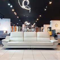 아스페스 바이에르 3인 4인 카우치 천연 물소 통가죽 소파, 실버그레이, 4인카우치 좌형(앉았을 떄 왼쪽)