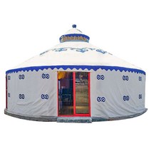 몽골 게르 장박 차박 불멍 파이어 지니 쉘터 육각 야외 겨울 유르트 텐트 농가 야외 대형 식당 두툼한 따뜻함, 클래식 모델 직경 6미터