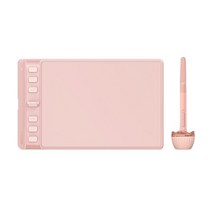 드로잉태블릿 그림 그리는 패드 웹툰 그리기 그림태블릿 huion inspiroy 2 s h641p 그래픽 6.3x3.9 인치 디지털 펜 6 익스프레스 키 지원 안드로이드 mac, 분홍색