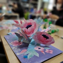꽃팝업 /꽃팝업카드 /키트 /팝업북만들기 DIY 힐링미술 감사카드 북아트