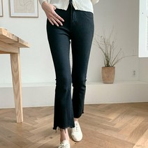 [썬데이베스트/무배] 언발컷팅부츠컷 컷팅데님 부츠컷데님 부츠컷청바지 청바지 생지청 블랙데님 블랙청바지 언발데님 언발청바지 (1color)