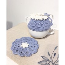 라이트블루 티코지 다기 세트 (도자기 포함)