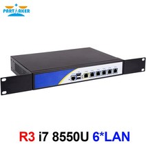 Partaker R3 방화벽 어플 라 이언 스 인텔 코어 i7 8550U pfSense 6 * I-211 기가 비트 Lan 하드웨어 8G RAM 256G SSD