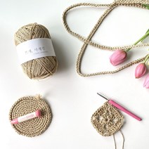 뜨개사계절 여름 코바늘가방실 라탄실, 라탄1볼