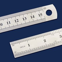 스테인레스 양면 자 15cm 재단 제도 스틸자 스텐자 철자 철직자 쇠자
