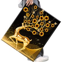 FASEN 액자 보석십자수 캔버스형 DIY 키트 40 x 50 cm, 1세트, FAN53.해바라기사슴B입니다