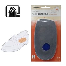 남성용 뒷굽 반굽 쿠션 깔창 1쌍 족저근막염두 기능성 오다리