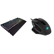 Corsair 미국출고-CORSAIR K70 RGB MK.2 기계식 게임용 키보드 및 클릭 - Cherry MX Blue 및 Nightsword RGB - 편안한 성능 조정 가능한 FPS/MOBA 광학 인체공학적 게임용 마우스 블랙-171213, 01.RGB, 04.키보드 + 마우스