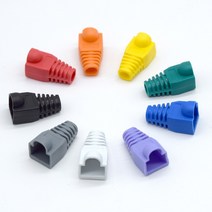 RJ45캡 플러그 보호캡 랜선 보호커버 통부트 랜부트 9가지 칼라(빨강 주황 노랑 녹색 파랑 보라 백색 회색 검정) 1봉-100개입, 파랑(TC-BOOT-BL)
