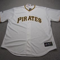 빈티지 피츠버그 파이어리츠 저지 남성용 초대형 흰색 MLB 야구 마제스틱