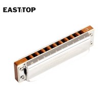 EASTTOP PRO10 하모니카 음악 악기 C 10 홀의 열쇠 Chromatic Instrumentos Musicales Competitive, [09] LF