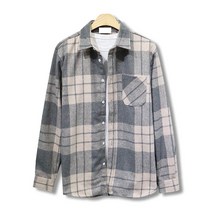 올멋 감탄 울 체크남방 체크셔츠