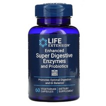 라이프 익스텐션 효소 Enzymes pre Pro biotics 60 식물성 캡슐 Protease 단백질분해효소 Bromelain 브로멜라인 말토덱스트린 MCT