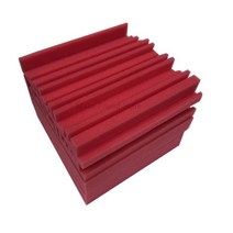 방음판 흡음 방음벽 방방음 광대역 흡음기 스튜디오 어쿠스틱 폼 고밀도 고 난연성 방음 패널 팩, 6Pack, 레드