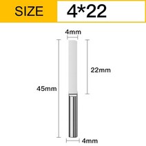 아크릴커터 아크릴재단 Vsharp-카바이드 1 플루트 조각 비트 CNC 도구 3.175 4 6mm 평평한 바닥 엔드 밀 아, 12 4x4x22