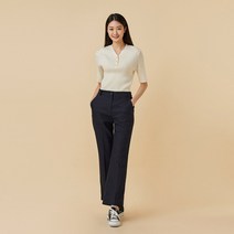 [JAJU/자주] 여 리넨 셋업 스트레이트 팬츠_네이비