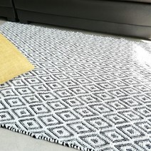 사각 마름모 패턴 소파 카페트 140cm x 200cm 예쁜거실러그 인테리어발매트 러그매트 결혼선물 쇼파카페트